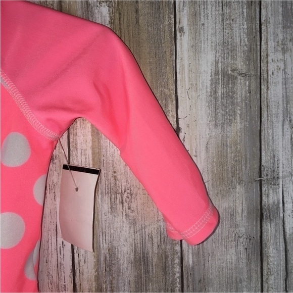 Cat & Jack Kids Pink Polka Dot One Piece Swimsuit - Picture 4 of 7